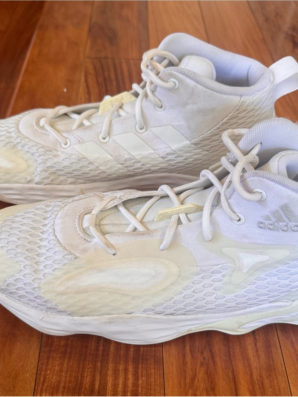 Adidas Exhibit A Mid 'Cloud White' White High-Top Athletic Sneakers